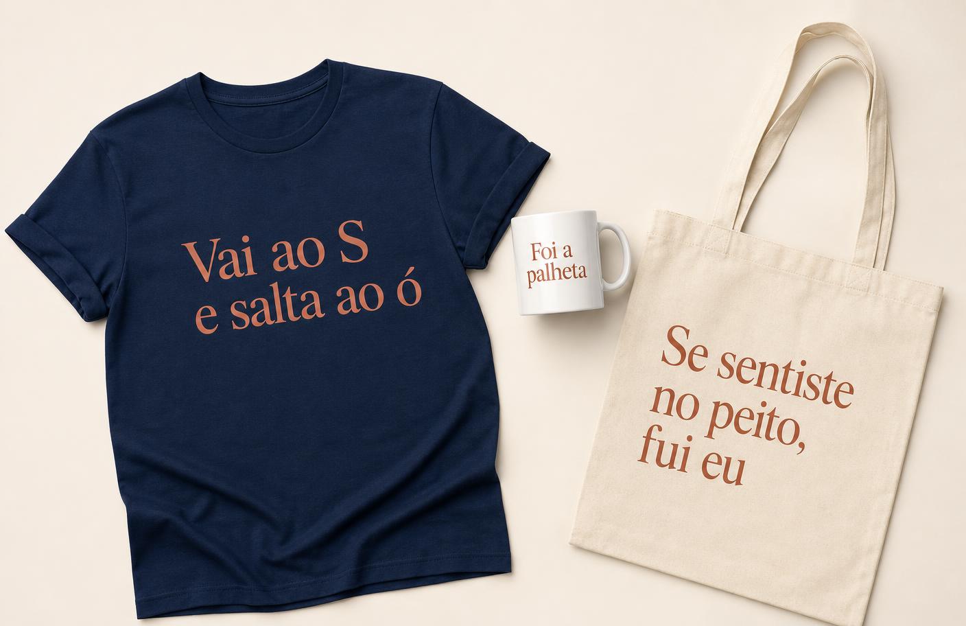T-shirt, caneca e tote bag da linha Filarmonices